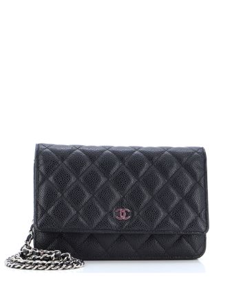 Wallet on Chain Quilted Caviar