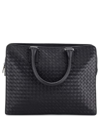 Top Zip Briefcase Intrecciato Nappa Large