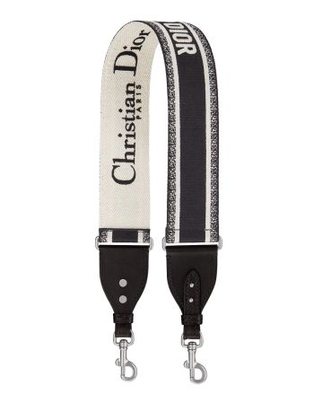 Christian Dior Latte Multicolor Fully Embroidered Strap Black