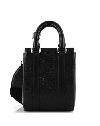 Vertical Tote GG Embossed Perforated Leather Mini