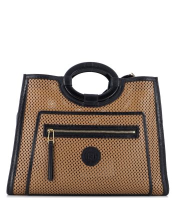 Runaway Shopper Tote Perforated Leather Large