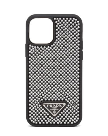 Prada Crystal-studded iPhone Cover 1ZH133 Black