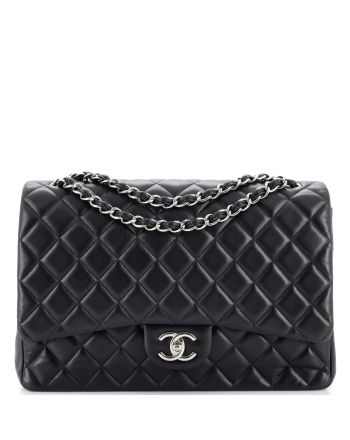 Classic Double Flap Bag Quilted Lambskin Maxi