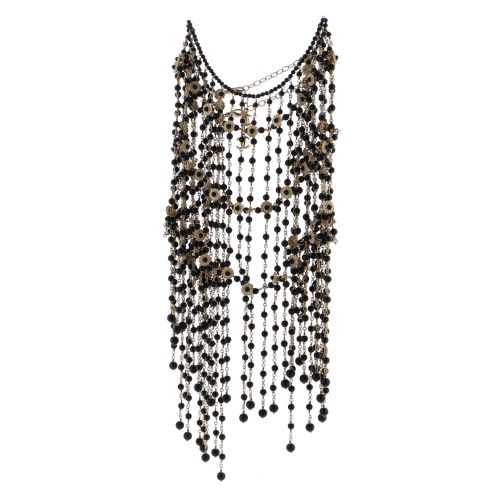 Paris in Rome Cape Necklace Metal and Beads