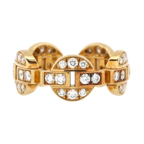 Himalia Ring 18K Yellow Gold with Full Pave Diamonds