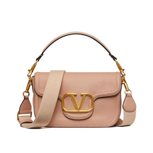 Valentino Garavani Alltime Grainy Calfskin Shoulder Bag