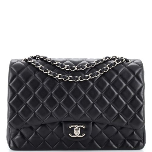 Classic Double Flap Bag Quilted Lambskin Maxi