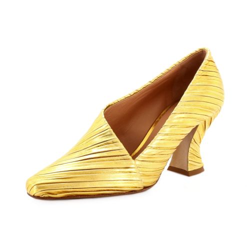 Women's Folded Almond Pumps Lame